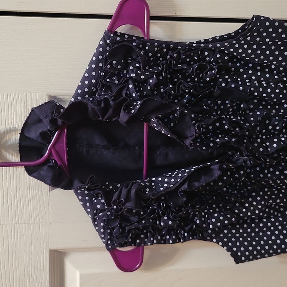 Zip up polka dot navy shirt - Picture 4 of 4